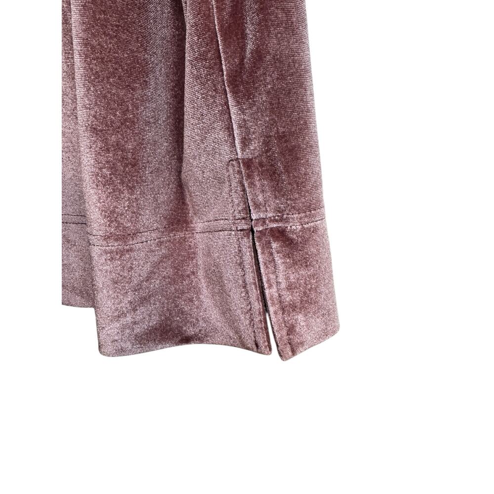 ANTHROPOLOGIE Krishna Crushed Velvet Mock Neck Top Dusty Rose Pink Size Small - Picture 7 of 9